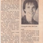 Newspaper Clipping about Bill Cote 1984
